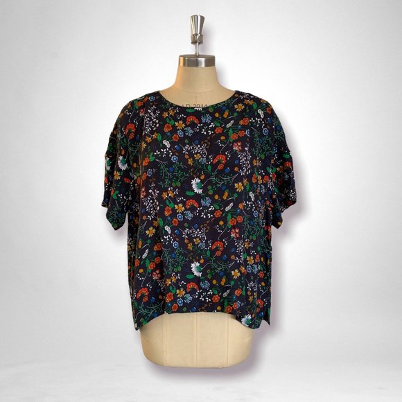 H&M Floral Print Top, Size 12 - Picture 1 of 4